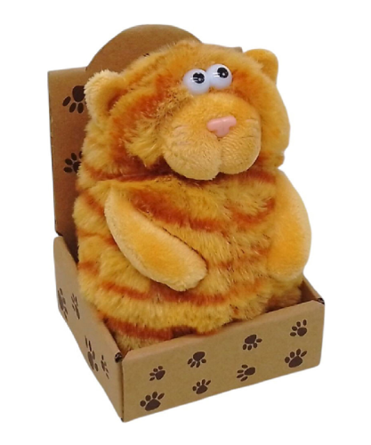 Игрушка мягкая Кот полосатый рыжий 11 см  С6303