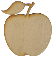 Фігурка фанерна - Яблуко звичайне 5.8 х 5.1 см AS-4776, В-0182