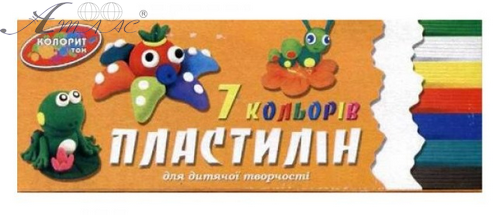 Пластилін Колорит 7 кольорів 130 г П-7, *5033