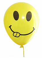 Кульки повітряні 30 см "Смайл" жовті 991958