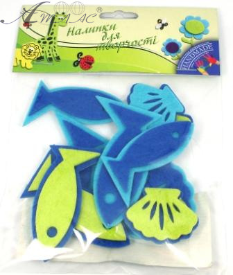 Наклейки 1 Вересня Водний світ, повсть 11 шт кольорові, м'які 950211 Наклейки 1 Вересня Водний світ, повсть 11 шт кольорові, м'які 950211