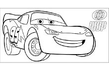 Полотно з контуром Тачки - 4 на підрамнику 15 х 30 см 950742