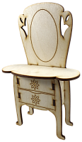 Меблі для ляльок типу Барбі - Дамський стіл із дзеркалом 15 х 6 х 23 см AS-4019, F-0207