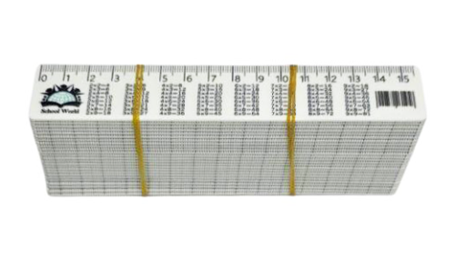 Линейка 15 см белая + Табличка Множення пластик  08222 фото 2