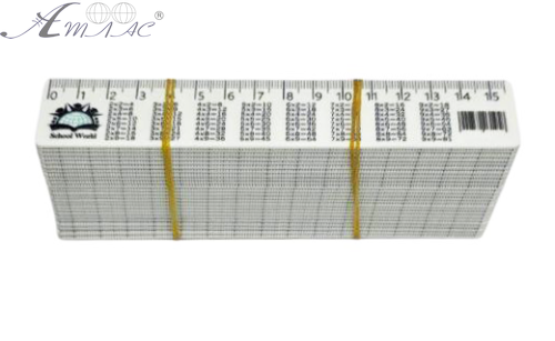 Лінійка 15 см біла + Табличка Множення пластик  08222 фото 2