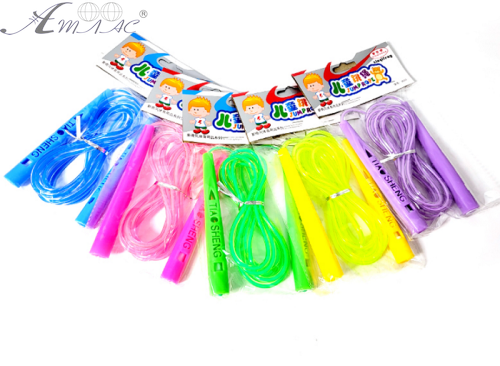 Скакалка пластикова кольорова яскрава довжина 2,70 м 09558 Скакалка пластикова кольорова яскрава довжина 2,70 м 09558