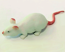 Игрушка Силиконовая тянучка Крыса маленькая 6 см + хвост 03580