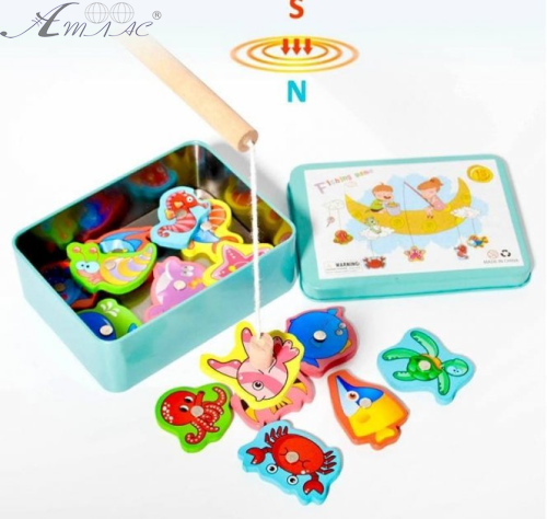 Игрушка Рыбалка в метал пенале 125*95*45мм. 12953 фото 2