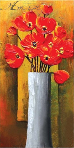 Холст с контуром "Ваза с маками" 1 Вересня (20см*40см) 950408 фото 2 Холст с контуром "Ваза с маками" 1 Вересня (20см*40см) 950408 фото 2