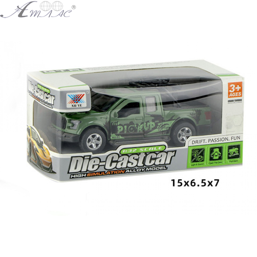 Машинка Die-CastCar Пикап с пулеметами цвет хаки свет звук  K175B4 фото 2