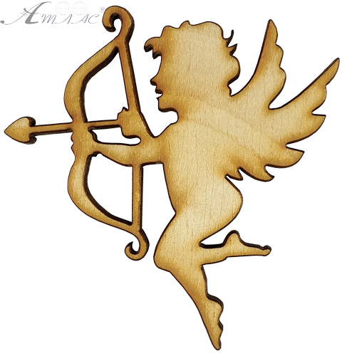 Фігурка фанерна - Амурчик з луком 6.2 см AS-4602, В-0264