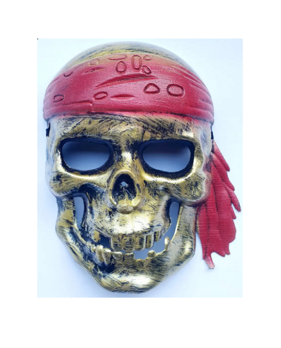 Игрушка Маска Черепа в красной повязке на резинке  7140