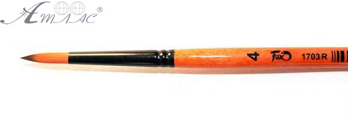 Кисть синтетика Круглая FOX № 4 художественная