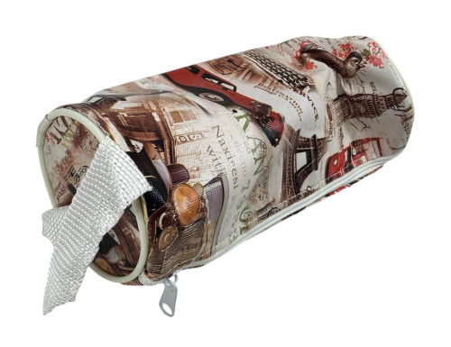 Пенал школьный JO Ретро Авто клеёнка, тубус Микс YT1398 фото 2