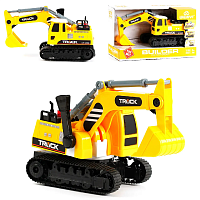 Ігрушка Екскаватор світ і звук Жовтий 28см в коробці  WY450А