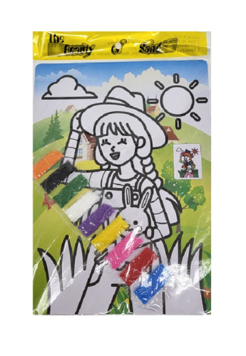 Раскраски Песком А4 Микс дизайнов 9 цветов песка  06529