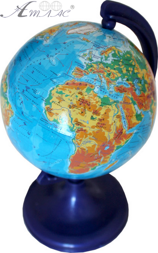 Глобус 9 см фізичний 10946 Глобус 9 см фізичний 10946