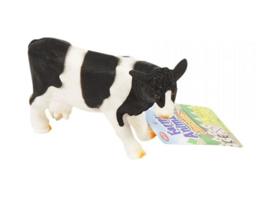 Игрушка силиконовая антистресс, корова с черными пятнами 12 см  15723