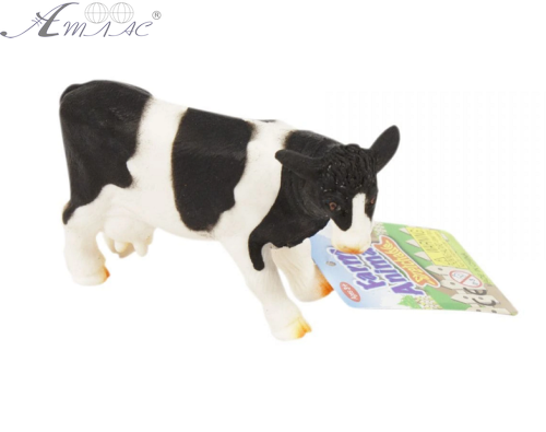 Іграшка силіконова антистрес, корова з чорними плямами 12 см  15723