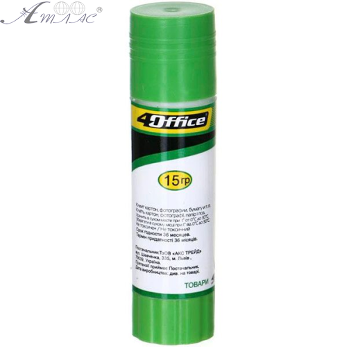Клей-карандаш PVA 15гр. 4OFFICE 4-338 Клей-карандаш PVA 15гр. 4OFFICE 4-338