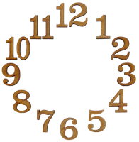 Цифри для годинника арабські 12 шт висотою 3 см з МДФ AS-6512