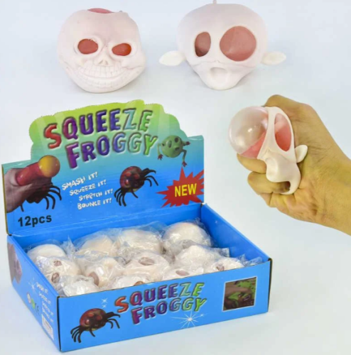 Игрушка Прикол Череп с червями силикон  8899 фото 2