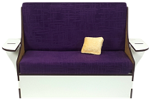 Меблі м'які для ляльок ростом 30 см - Диван фіолетовий з МДФ AS-7812