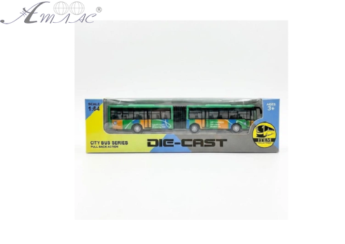 Іграшка Автобус Die-Cast Гармошка зелений 18 см пластик  632-32