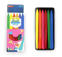 Мелки восковые Crayons Crayons  6 цветов в пластиковой коробке  3833-6