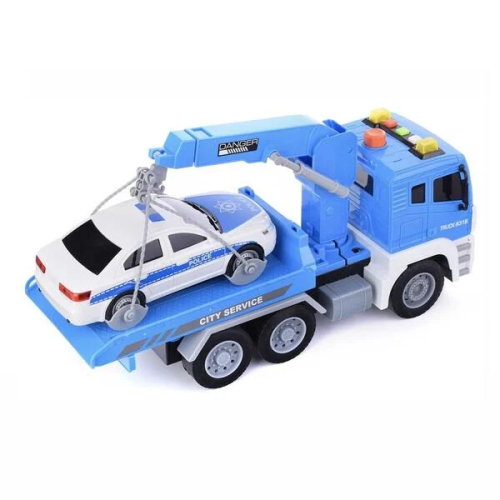 Игрушка Машинка Эвакуатор и Полиция инерционная свет и звук 31 см  WY831B фото 3