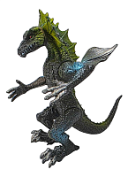 Игрушка Дракон фигурка Серый с желтым стоит 16см резина  18166