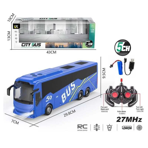 Игрушка Радиоуправляемый  Автобус аккумулятор 29 см  197-4 фото 2