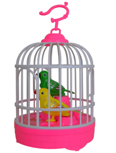 Игрушка Клетка с птичками звук 13 см  в пакете  8190-1
