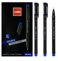 Ручка кулькова Cello СARBONIX синя 0,7мм  12410