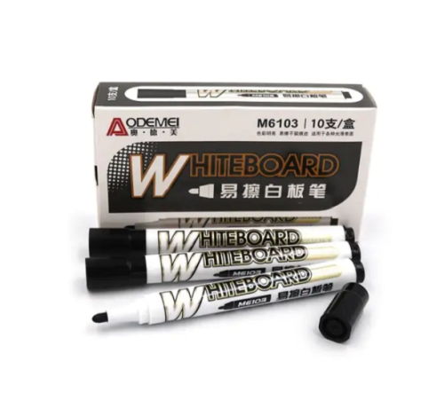 Маркер сухостираемый Aodemei круглый черный  M6103ВК