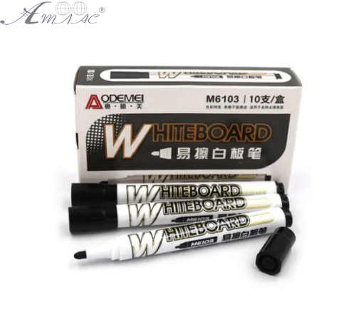 Маркер сухостиральний Aodemei круглий чорний  M6103ВК