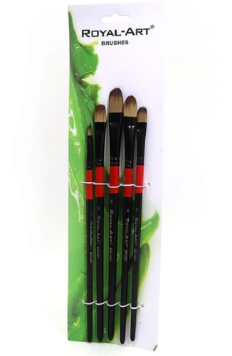 Набор кистей синтетических Royal-Art 5 шт Овальные  RA-387