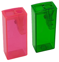 Точилка FABER-CASTELL кольорова з контейнером 125FLV