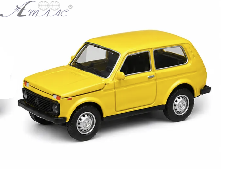 Машинка Автосвіт ВАЗ 2121 Нива жовта метал 10см  М6405
