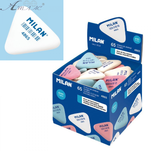 Резинка-Ластик Milan треугольник 36 х 33 х 6 мм цвета микс  4865CNM