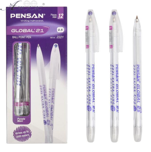 Ручка шариковая Global Pensan фиолетовая 0,5мм. Турция  05345 