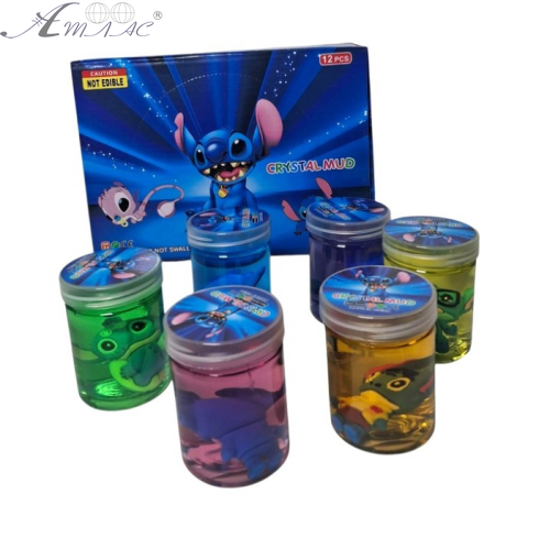 Игрушка Слайм Стич с игрушкой 7*5см в банке  МК 5538