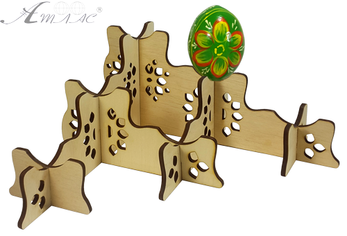 Сувенір "Великодня підставка з трьома рівнями" на 6 яєць 21.5 х 21.5 х 9.6 см AS-4226 фото 2