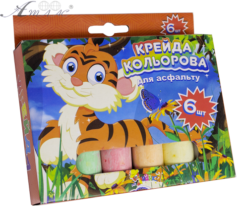 Мелки цветные Толстые  6 цветов Незнайка  825540