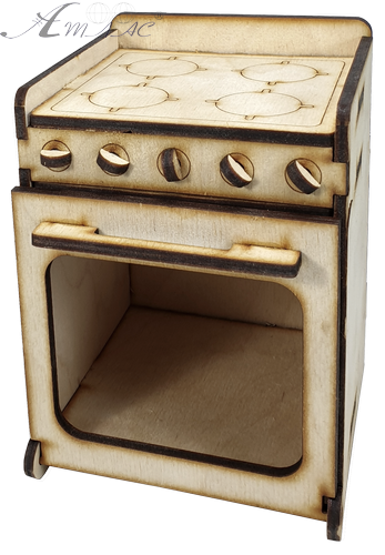 Мебель для кукол типа Барби - Газовая печь 10 х 11 х 14 см AS-4018, F-0206 Мебель для кукол типа Барби - Газовая печь 10 х 11 х 14 см AS-4018, F-0206