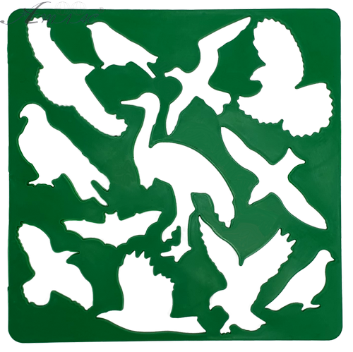 Трафарет "Птахи" 1 шт 13 см AS-0257, К-9069м