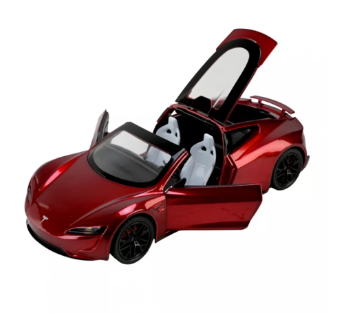 Машинка Автопром Tesla Roadster Красная 19см  AP7729 фото 2
