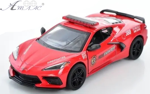 Машинка Kinsmart Chevrolet Corvette пожежена 2021 рік  KT5432WR