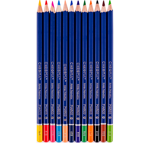 Карандаши цветные Marco Chroma 12 цветов шестигранные 8010-12CB фото 2 Карандаши цветные Marco Chroma 12 цветов шестигранные 8010-12CB фото 2