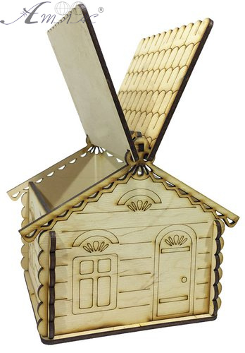 Будинок № 2 Скринька з відкидним дахом 14 х 13 х 14 см AS-4240, F-0104 фото 2 Будинок № 2 Скринька з відкидним дахом 14 х 13 х 14 см AS-4240, F-0104 фото 2